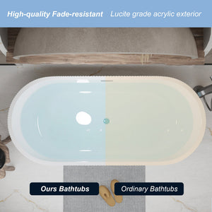 67" Linear Acrylic Freestanding Bathtub