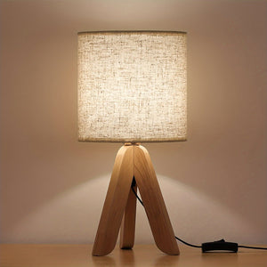 Cute Tripod Table Lamp with Fabric Shade for Desk Bedroom Dorm or Nightstand