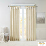 Twist tab lined window curtain panel champagne 50x120"