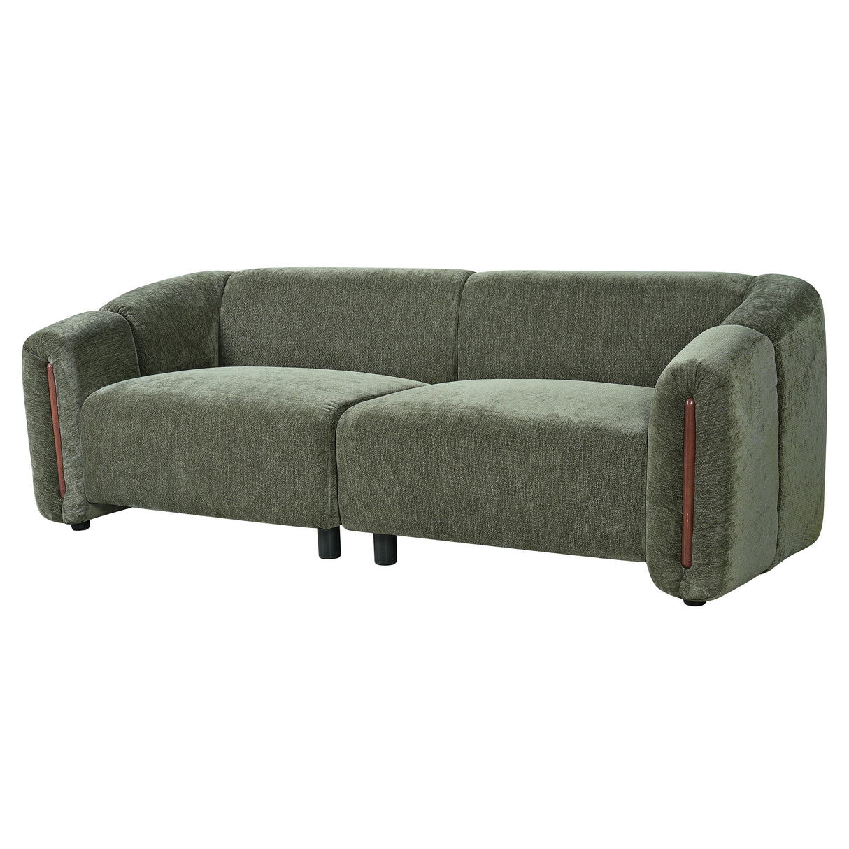 87.4" Modern Minimalist Curved Block Sofa