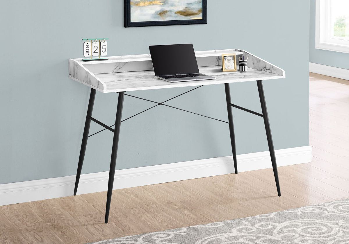 Computer Desk For Home Office, Laptop Storage Shelves, Contemporary & Modern