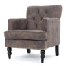 Vitality - Club Chair With Button Tufted Diamond Stitching And Turned Legs