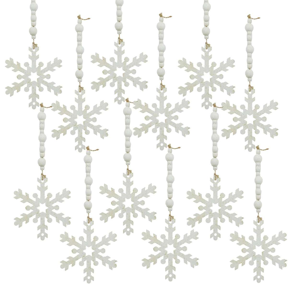 9.8x4.7" Snowflake Ornament Set of 12