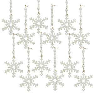 9.8x4.7" Snowflake Ornament Set of 12