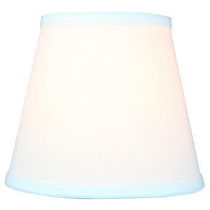 8"W x 7"H Empire Hardback White Linen Edison Clip-On Lampshade