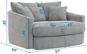 Matty - Round Accent Cuddle Chaise