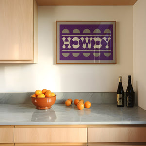 Purple and Silver Howdy Home Decor Arr Print