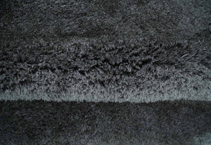 3x5, 4x6 and 5x7 Hand Woven Shag Charcoal Art Silk Soft Viscose Area Rug