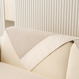 Herringbone Sofa Protector Cover, Non-Slip Couch Cover for Seat, Back & Arms