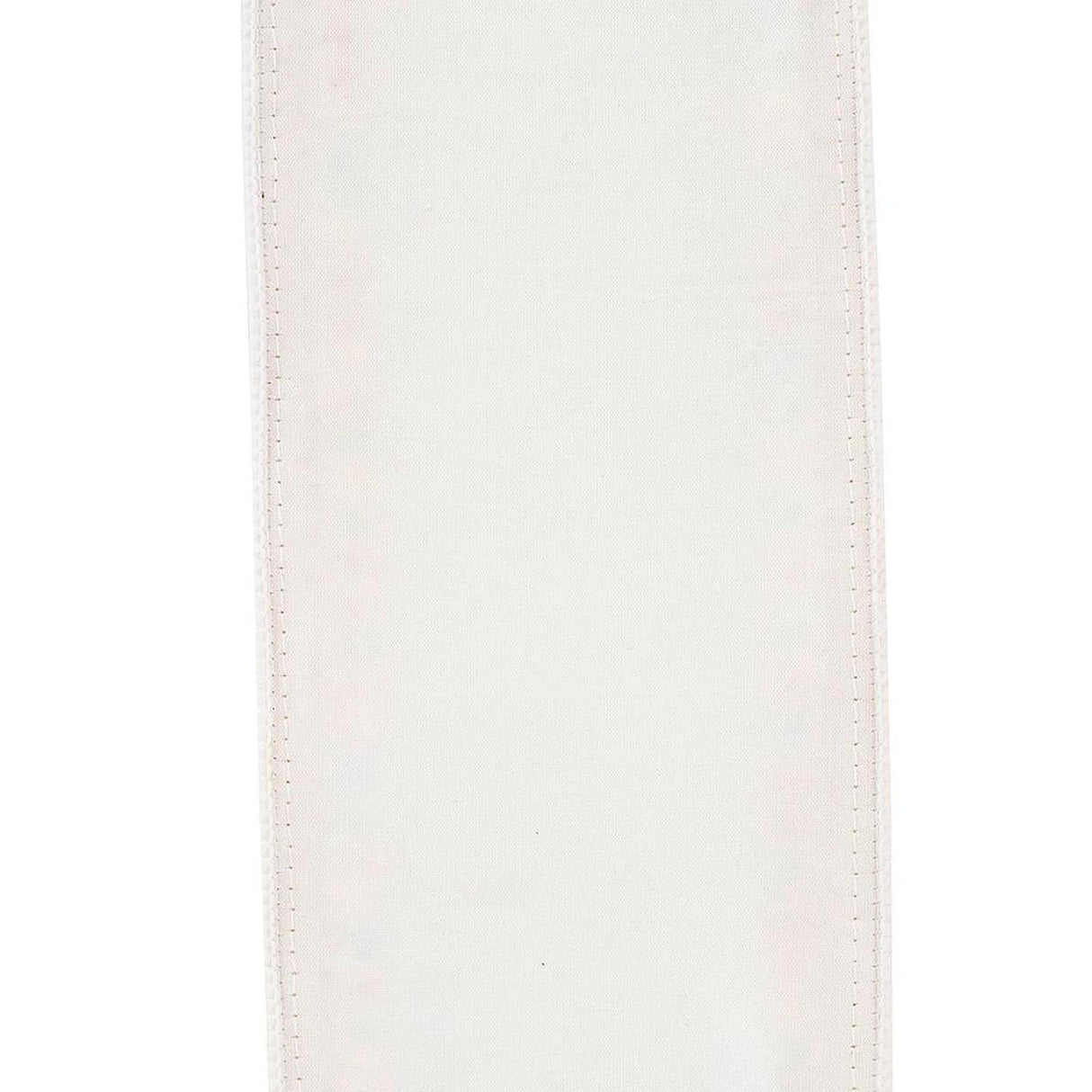 4" Beaded Candy Edge Ribbon: White (5 Yards)