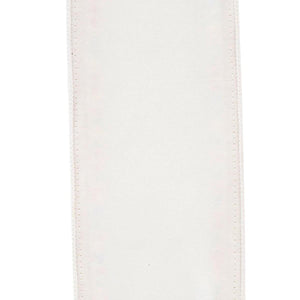 4" Beaded Candy Edge Ribbon: White (5 Yards)