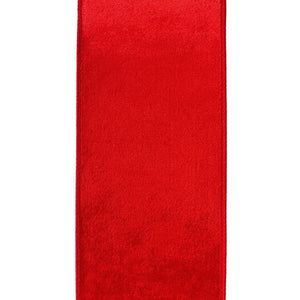4" Designer Plush Velvet Elite Ribbon: Red (5 Yards)