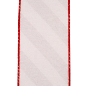 4" Diagonal Stripe Canvas Ribbon: Pink/Red (10 Yards)