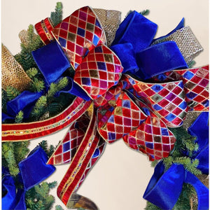 4" Diamond Velvet Jewel Deluxe Ribbon: Wine (5 Yards)