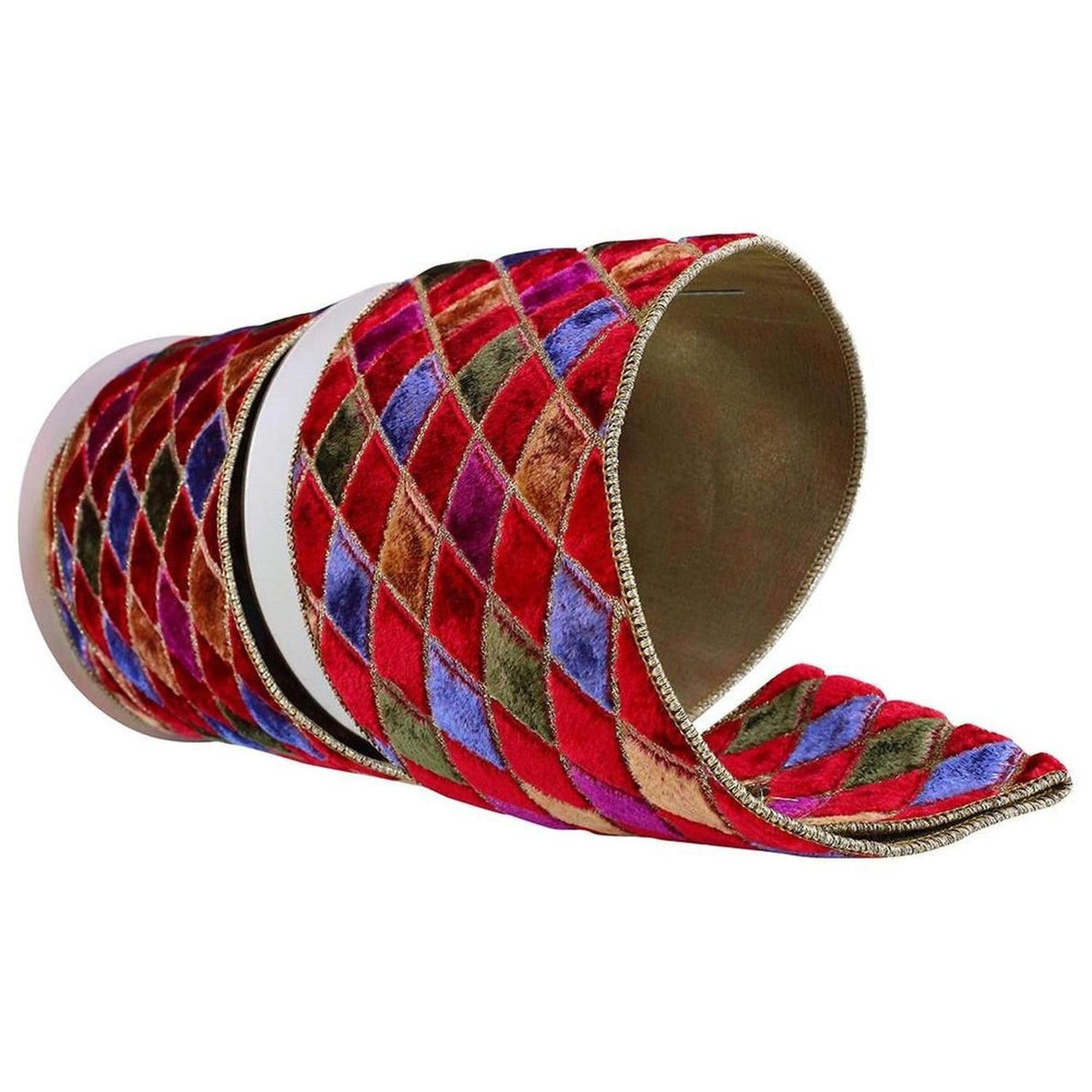 4" Diamond Velvet Jewel Deluxe Ribbon: Wine (5 Yards)