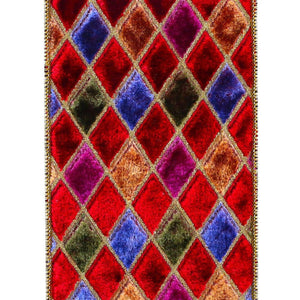 4" Diamond Velvet Jewel Deluxe Ribbon: Wine (5 Yards)