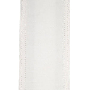 4" Dupioni Fringe Edge Ribbon: White (5 Yards)