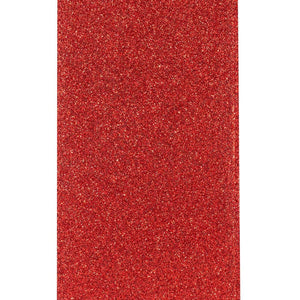 4" Glitter Metallic Shiny Back Ribbon: Red (10 Yards)