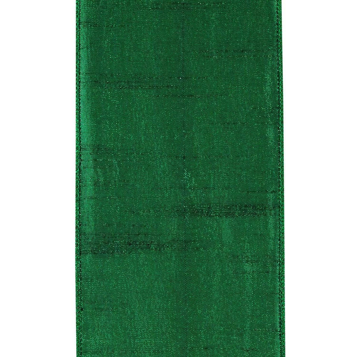 4" Metallic Dupioni Texture Ribbon: Forest Green (10 Yards)