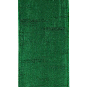 4" Metallic Dupioni Texture Ribbon: Forest Green (10 Yards)