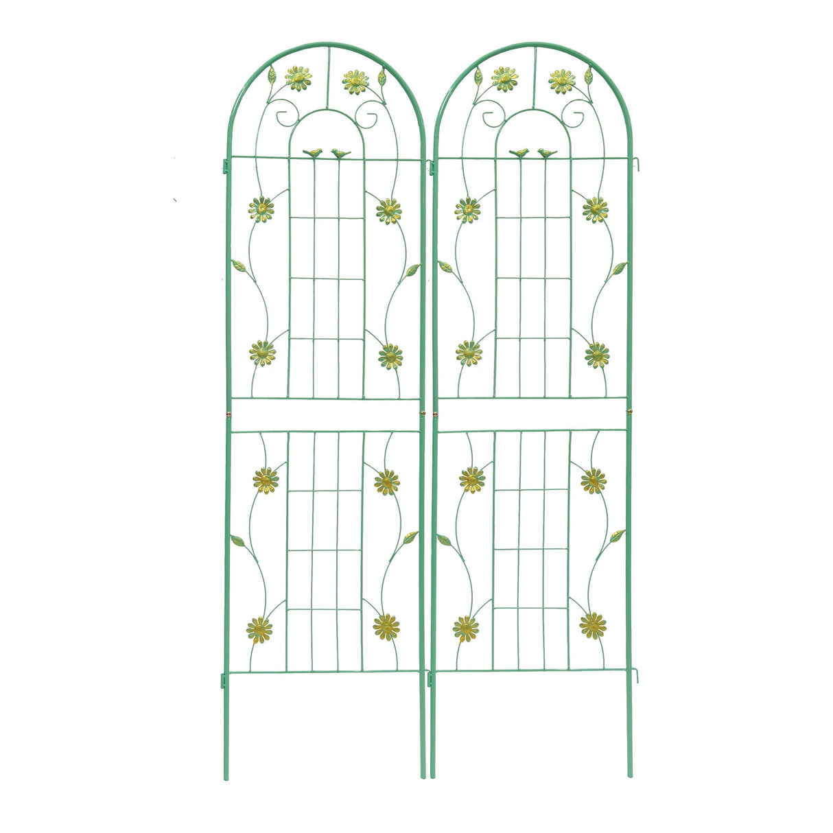 4 Pack Metal Garden Trellis 71 x 19.7 Rustproof Trellis for Climbing Plants Outdoor Flower Support Green - Tuesday Morning - Pots & Planters