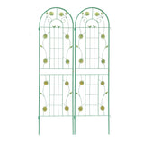 4 Pack Metal Garden Trellis 71 x 19.7 Rustproof Trellis for Climbing Plants Outdoor Flower Support Green - Tuesday Morning - Pots & Planters