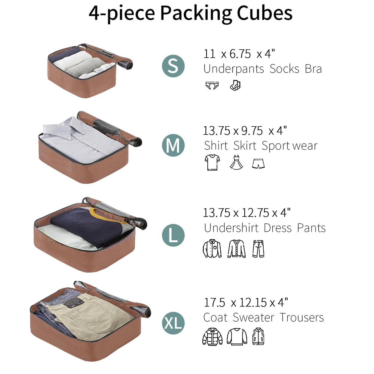 Expandable 4-Piece Spinner Luggage Set With TSA Lock and Nested Storage