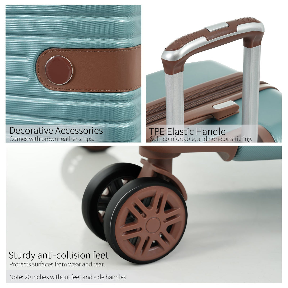 Expandable 4-Piece Spinner Luggage Set With TSA Lock and Nested Storage