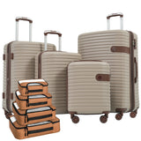Expandable 4-Piece Spinner Luggage Set With TSA Lock and Nested Storage