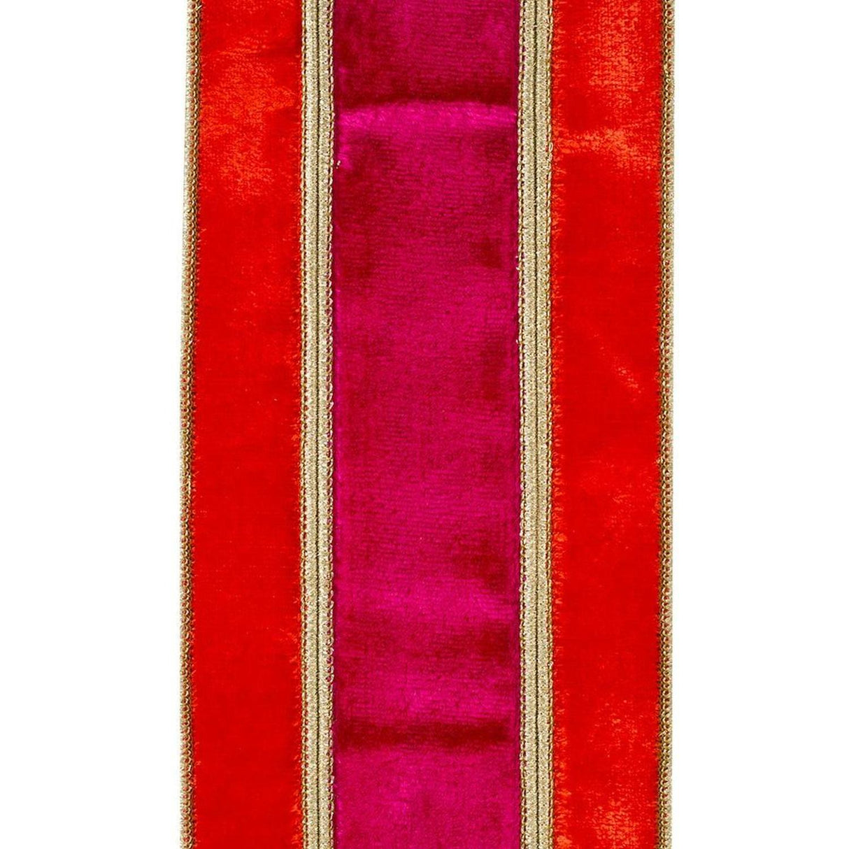 4" Plush Berry Overlay Ribbon: Ruby/Red (5 Yards)