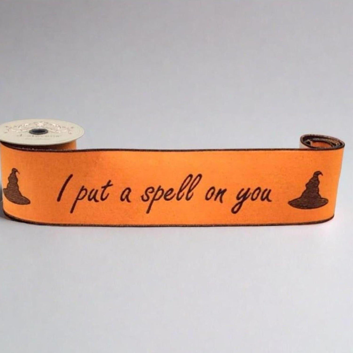 4" Put a Spell On You Felt Ribbon: Orange (5 Yards)