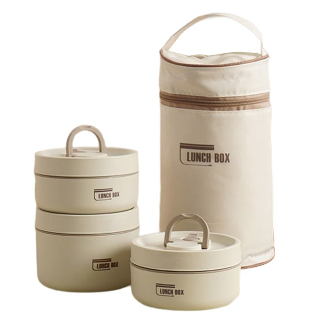 Insulated Stainless Steel Lunch Box Leakproof Thermal Food Container with Bag