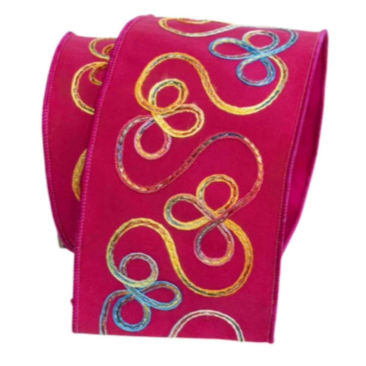 4" Whimsy Ribbon: Fuchsia (10 Yards)