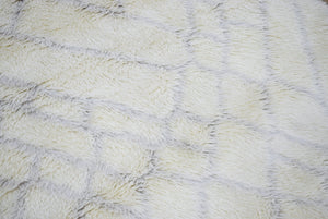 Handmade 4x6 Ivory Moroccan Design Wool Area Rug