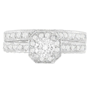 14K White Gold 1 ct. TDW Round Cut Diamond Ring (G-H, I1-I2)