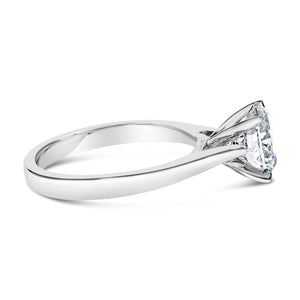 IGI Certified 14K White Gold 2.0 Cttw Round Lab Grown Diamond Solitaire Engagement Ring