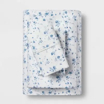 400 Thread Count Floral Print Cotton Performance Sheet Set - Threshold