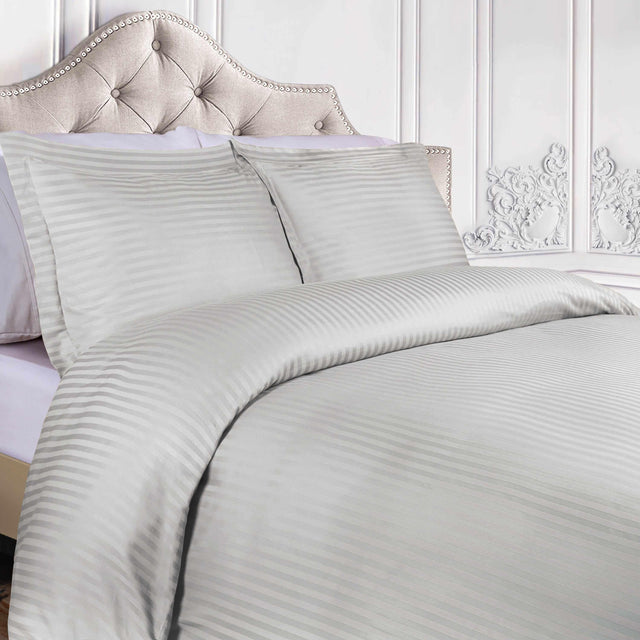 400 Thread Count Lightweight Stripe Egyptian Cotton Duvet Cover Set - Egyptian Cotton Duvet Cover Set by Superior