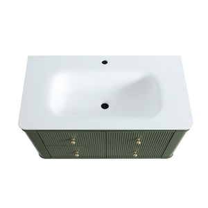 36" Wall Mounted & Floating Single Vanity