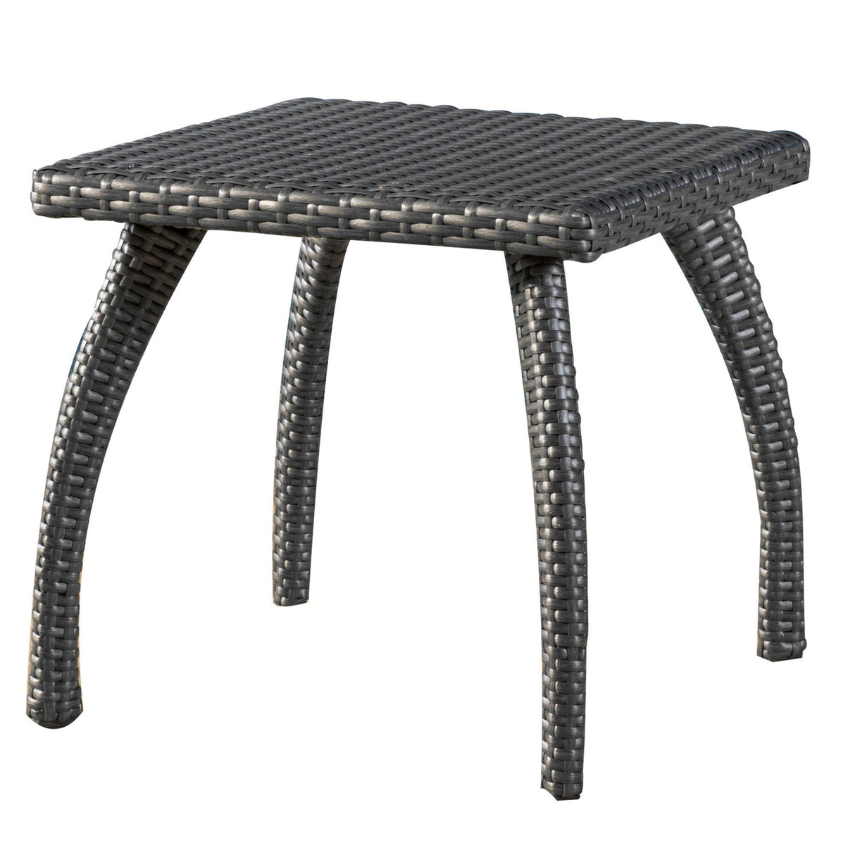 Luminant Outdoor Side Table with Iron Frame - Gray