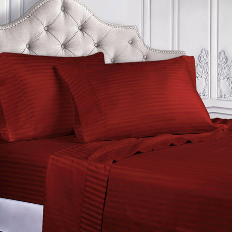 Egyptian Cotton 300 Thread Count Striped Deep Pocket Sheet Set - Egyptian Cotton Sheet Set by Superior Brand