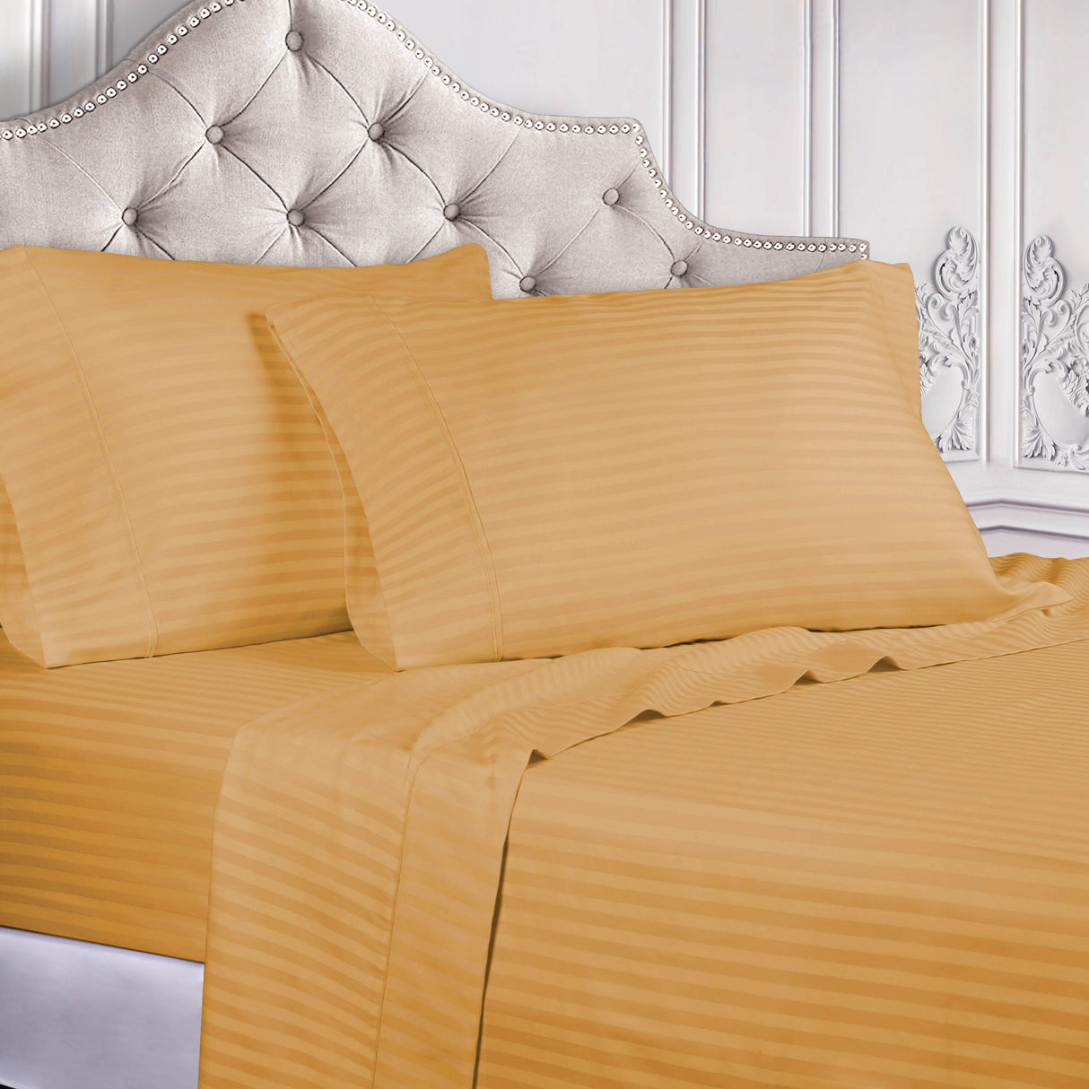 Egyptian Cotton 300 Thread Count Striped Deep Pocket Sheet Set - Egyptian Cotton Sheet Set by Superior Brand