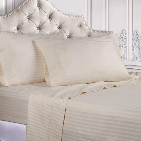 Egyptian Cotton 300 Thread Count Striped Deep Pocket Sheet Set - Egyptian Cotton Sheet Set by Superior Brand