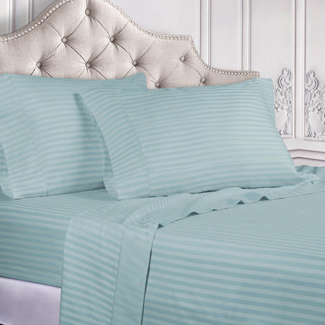 Egyptian Cotton 300 Thread Count Striped Deep Pocket Sheet Set - Egyptian Cotton Sheet Set by Superior Brand