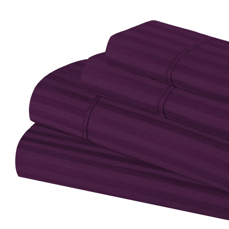 Egyptian Cotton 300 Thread Count Striped Deep Pocket Sheet Set - Egyptian Cotton Sheet Set by Superior Brand