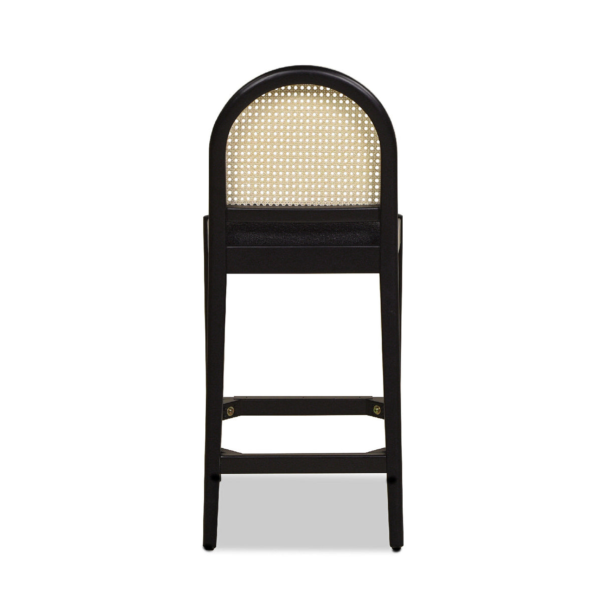 Arlin Upholstered Stool with Curved Back and Footrest, Set of 2