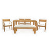 Outdoor Dining Set Rectangular Table With Umbrella Hole