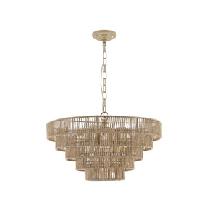 24" Modern 5-Layer Woven Hemp Rope Chandelier