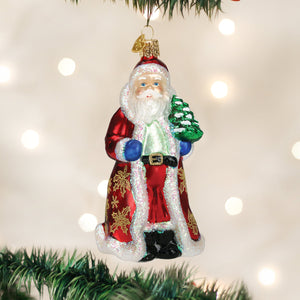 Glistening-Golden-Santa-Christmas-Ornament-Christmas-Ornaments