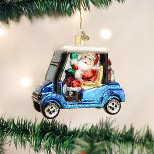 Golf-Cart-Santa-Christmas-Ornaments